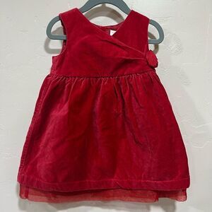 Old Navy Baby Girl Red Velvet Dress 18-24mo